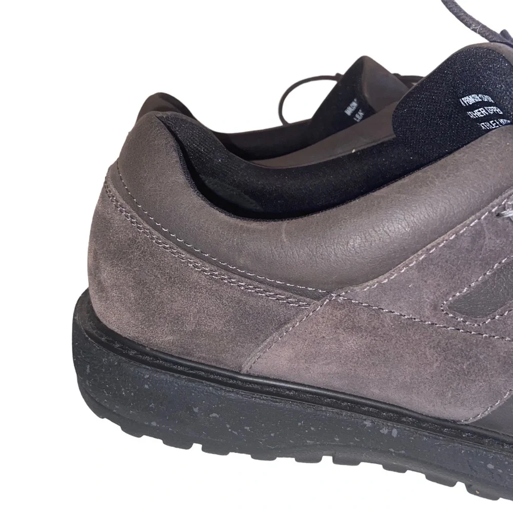 Abeo Pro System Barlow Leather Shoes Mens Size 12 M Gray Casual Comfort Lace Up
